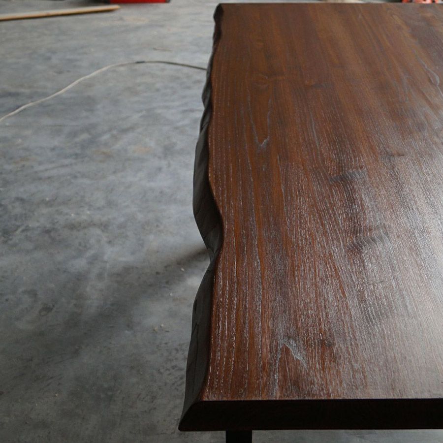 Tavolo in legno rustico - gambe ferro sagomato - MR Magazzino - Santa  Vittoria d'Alba (CN)